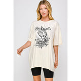No Regrets Graphic Oversized Tee