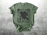 Boho Crow Bird Lover Oversize Comfort Colors T-Shirt
