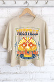 Nashville Music City Guitars Graphic Long Crop Top