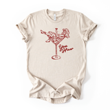 Yeehaw Cowgirl Martini Graphic Tee 228