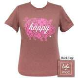 Lulu Mac-Happy Pig-Heather Mauve SS-LM27
