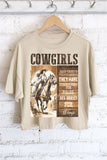 Riding Cowgirls Graphic Long Crop Top