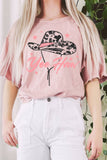 Yee Haw Cowboy Hat Graphic Mineral Long Crop Top