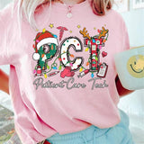 Christmas Pct T-Shirt For Women - Perfect Nurse Gift Idea