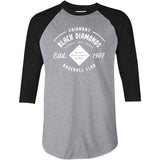 Fairmont Black Diamonds - West Virginia - Vintage Defunct Baseball Teams - 3/4 Sleeve Raglan T-Shirt