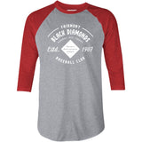 Fairmont Black Diamonds - West Virginia - Vintage Defunct Baseball Teams - 3/4 Sleeve Raglan T-Shirt