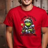 Grinch I'm Fine Christmas Sweater - Funny Holiday Lights