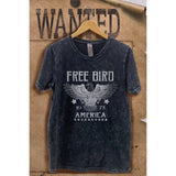 Free Bird Wash Vintage Graphic  Tee