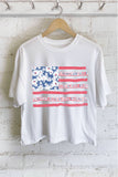 Daisy America Flag Graphic Long Crop Top