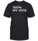 Amanda Gorman Wearing 100% My Vote Shirt