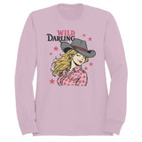 Wild Darling Cowgirl  Women's Sweatshirt Light Pink Unisex T-shirt, Sweatshirt, Hoodie, Long Sleeve Tee