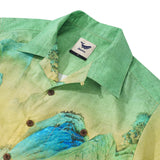 Men's Hawaiian Shirt Short Sleeve Camp Collar 100% Cotton Green Aloha Timeless Aloha