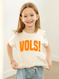 Children's Tennessee Vols Mono Puff Ink Off White Tee