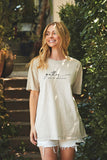 Gather and Be Grateful Oversized Mineral Washed Graphic Top