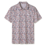 Men's Hawaiian Field of Dreams Print Short Sleeve Polo Shirt Field Of Dreams Polo