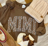 Mimi Leopard Name Sweatshirt