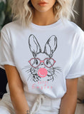 Happy Easter Bubble Gum Rabbit Graphic Tshirts