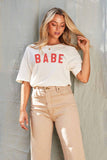 Babe Mineral Washed Graphic Top