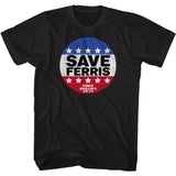 Ferris Bueller's Day Off Save Ferris Button Boyfriend Tee