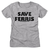Ferris Bueller's Day Off Save Ferris Womens T-Shirt