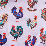 Men's Hawaiian Polo Shirt Short Sleeve 83% Recycled polyester 17% Spandex Yellow Aloha Rooster & Hibiscus