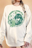 Just Green & Beer It Oversized Terry Sweatshirts