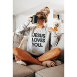 Jesus Loves You Vintage  Graphic Sweatshirts