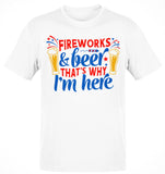 Premium Fireworks N Beer! 4th of July T-shirt