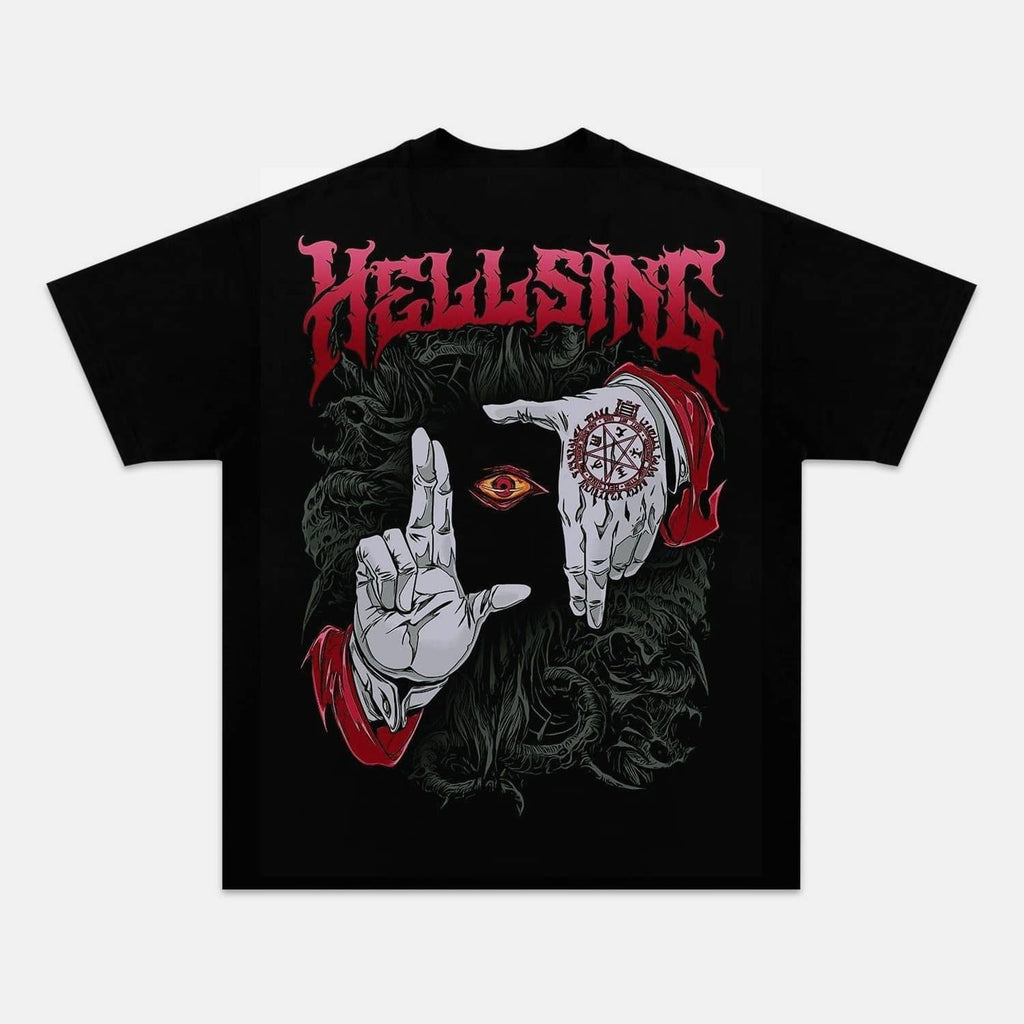 ALUCARD UNISEX ANIME INSPIRED VINTAGE OVERSIZED TEEä¸¨HELLSING-[BACK]
