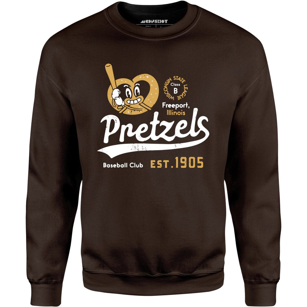 Freeport Pretzels - Illinois - Vintage Defunct Baseball Teams - Unisex Sweatshirt