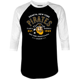Geneva Pirates - New York - Vintage Defunct Baseball Teams - 3/4 Sleeve Raglan T-Shirt