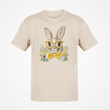 Bow Tie Bunny T-Shirt ( Faux Embroidery Print )