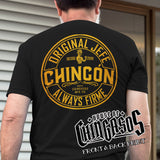 Deluxe Chingon Jefe Black & Gold  Cantina T-Shirt ( Front & Back Print )