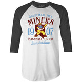 Goldfield Miners - Nevada - Vintage Defunct Baseball Teams - 3/4 Sleeve Raglan T-Shirt