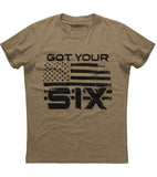 Got Your Six USA Flag Patriotic Mens Heavy Weight T-Shirt (O)