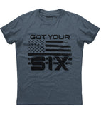 Got Your Six USA Flag Patriotic Mens Heavy Weight T-Shirt (O)