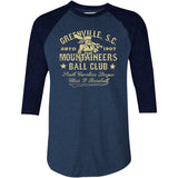 Greenville Mountaineers - South Carolina - Vintage Defunct Baseball Teams - 3/4 Sleeve Raglan T-Shirt