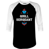 Grill Sergeant 4th of July - 3/4 Sleeve Raglan T-Shirt