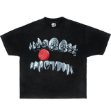 Neniom Grillz Chrome Heart Cross Boxy Garment-Dyed Tee Streetwear Y2K