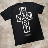 'EAST VAN' CROSS HEAVYWEIGHT BLACK T-SHIRT