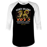 Han's Island Martial Arts Invitational 1973 - 3/4 Sleeve Raglan T-Shirt