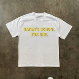 SATAN'S SCHOOL FOR GIRL HEAVYWEIGHT WHITE T-SHIRT
