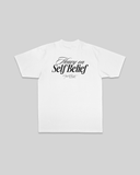 Heavy On Self Belief White Tee