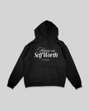 Heavy On Self Worth Black Hoodie