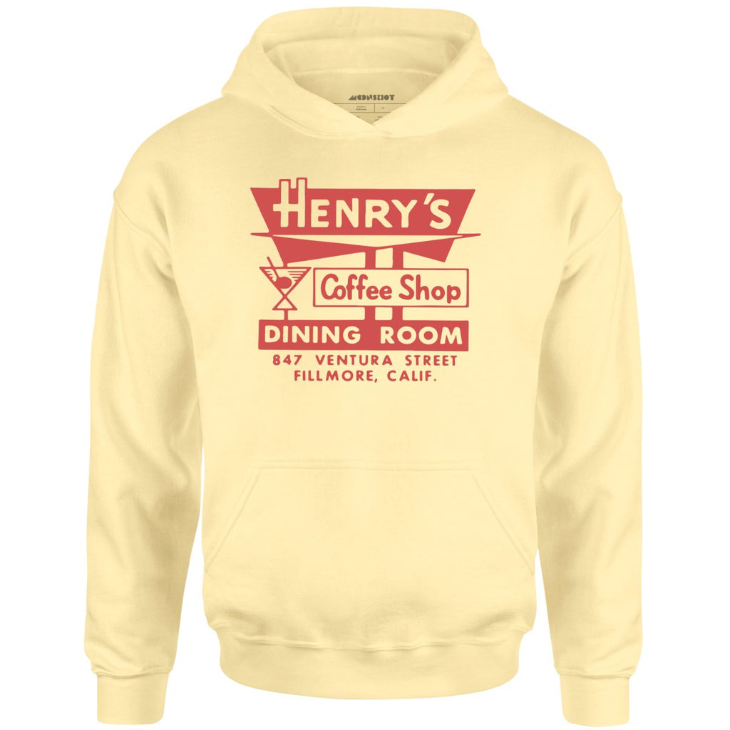 Henry's - Fillmore, CA - Vintage Restaurant - Unisex Hoodie