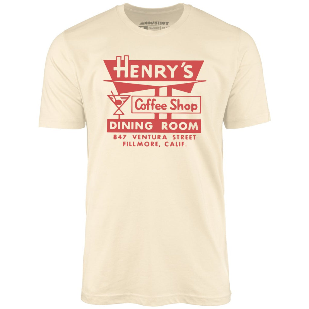 Henry's - Fillmore, CA - Vintage Restaurant - Unisex T-Shirt