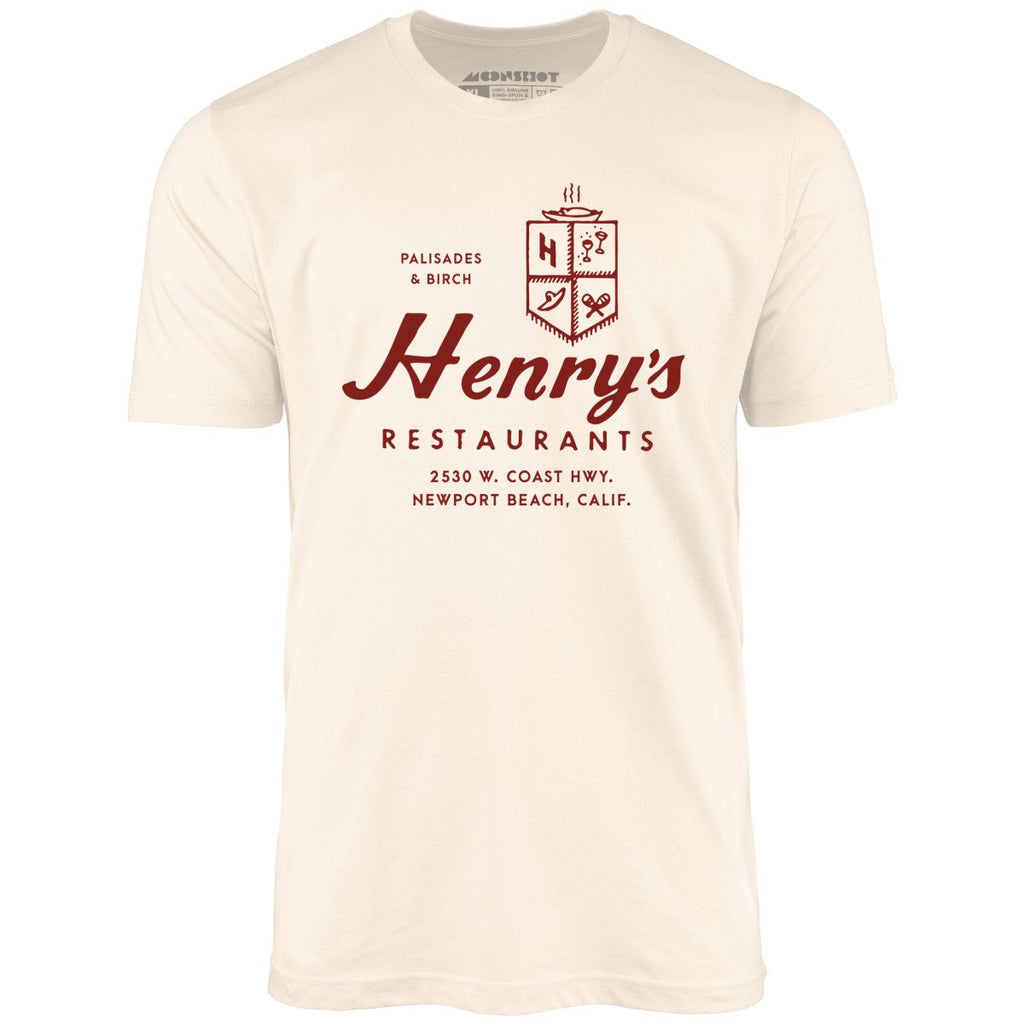 Henry's - Newport Beach, CA - Vintage Restaurant - Unisex T-Shirt