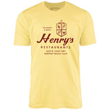 Henry's - Newport Beach, CA - Vintage Restaurant - Unisex T-Shirt