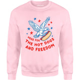 Here For The Hot Dogs and Freedom - Unisex Sweatshirt