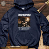 Fighting in a Basement Hoodie
